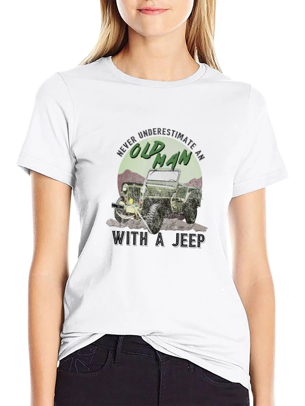 Old Man With a Jeep Graphic Tee