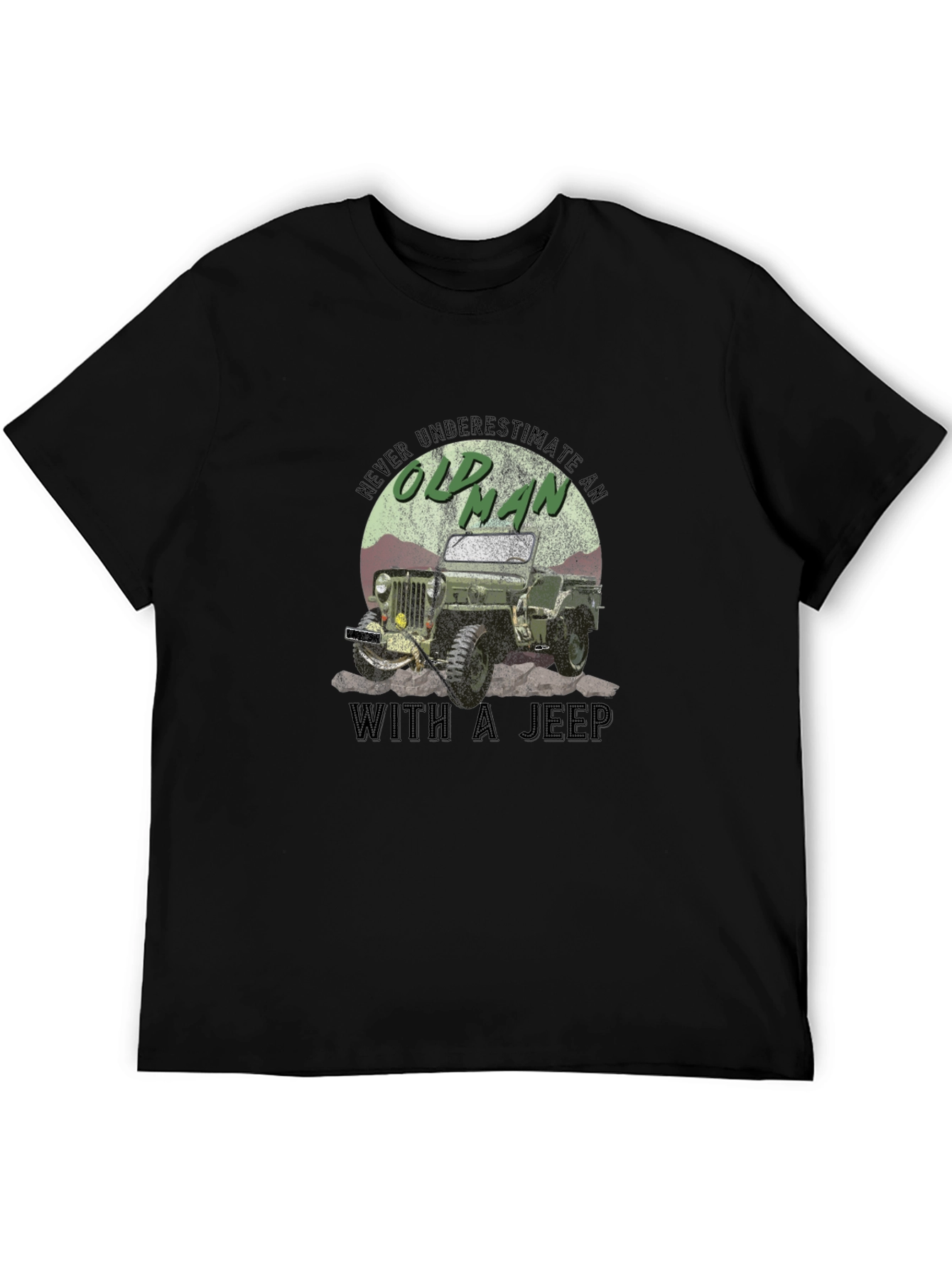 Old Man With a Jeep Graphic Tee
