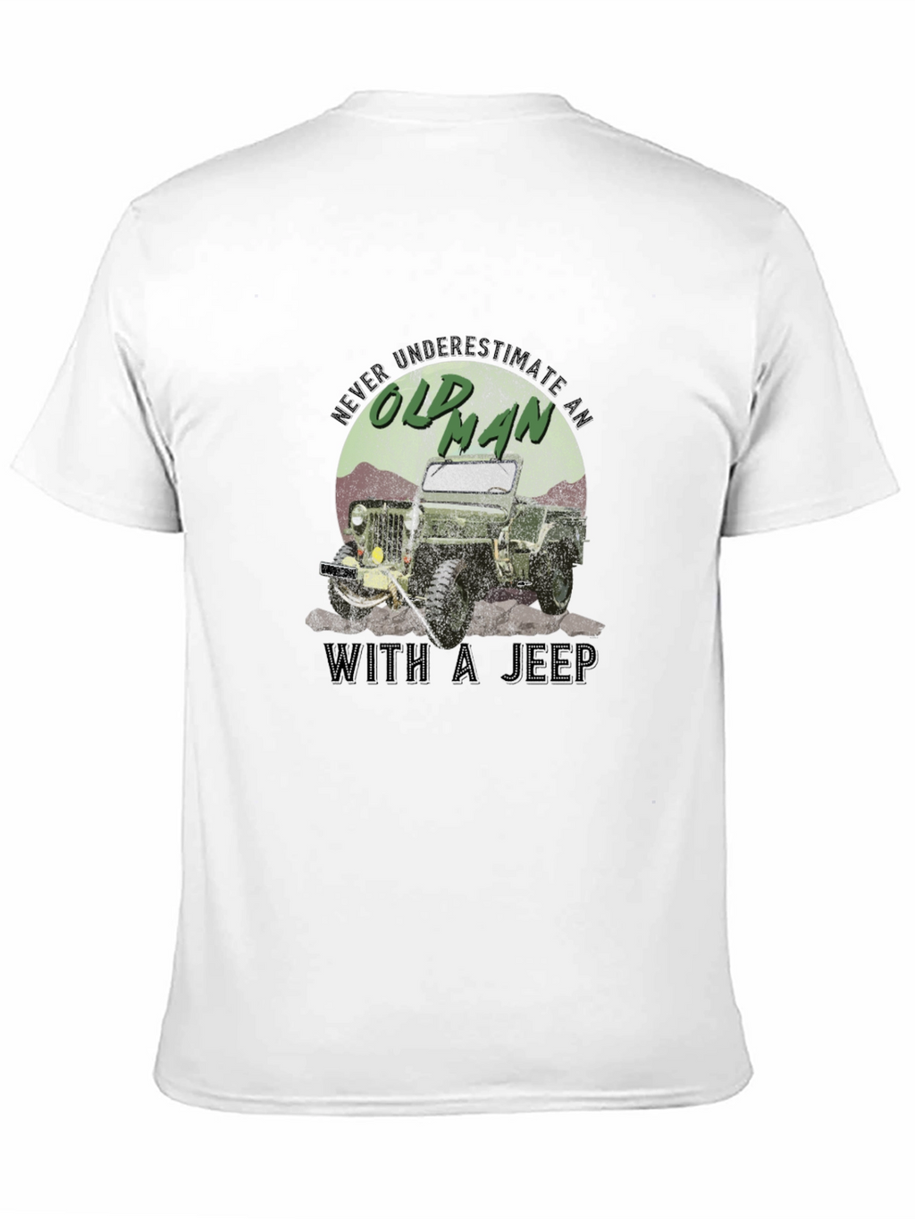Old Man With a Jeep Graphic Tee