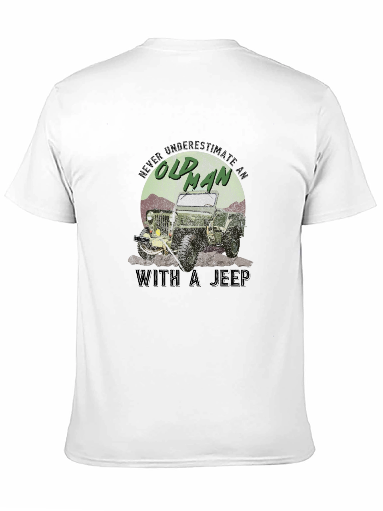 Old Man With a Jeep Graphic Tee