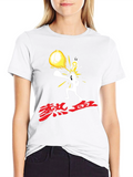 Anime-Style Graphic Print Black T-Shirt