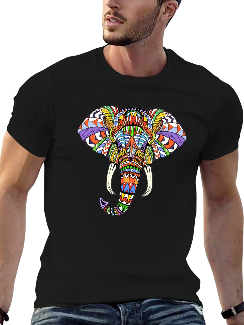Elephant Graphic Tee - Vibrant & Unique Design