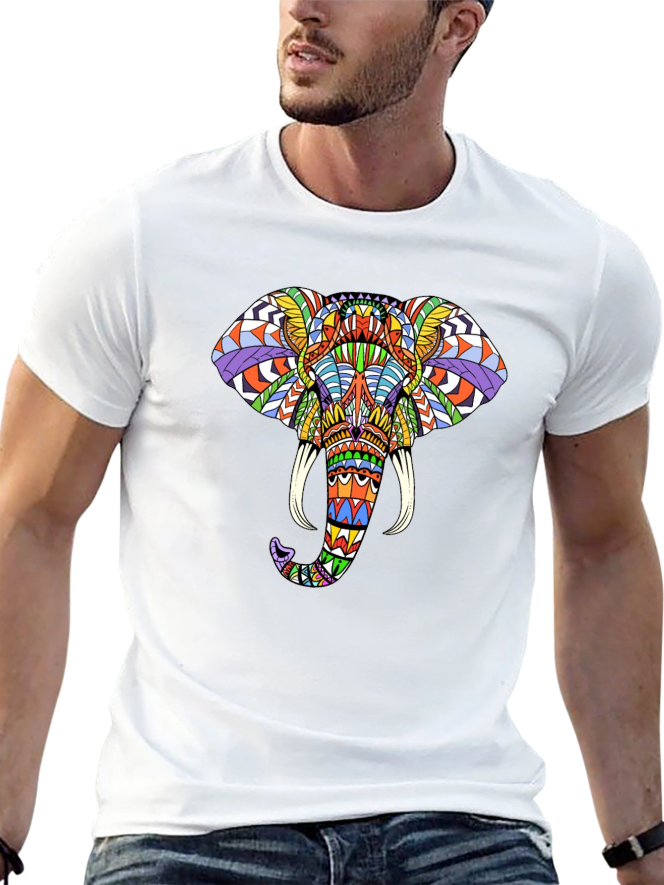 Elephant Graphic Tee - Vibrant & Unique Design
