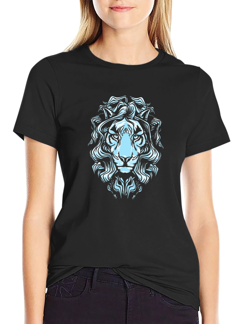 Lion Graphic Print Mens T-Shirt