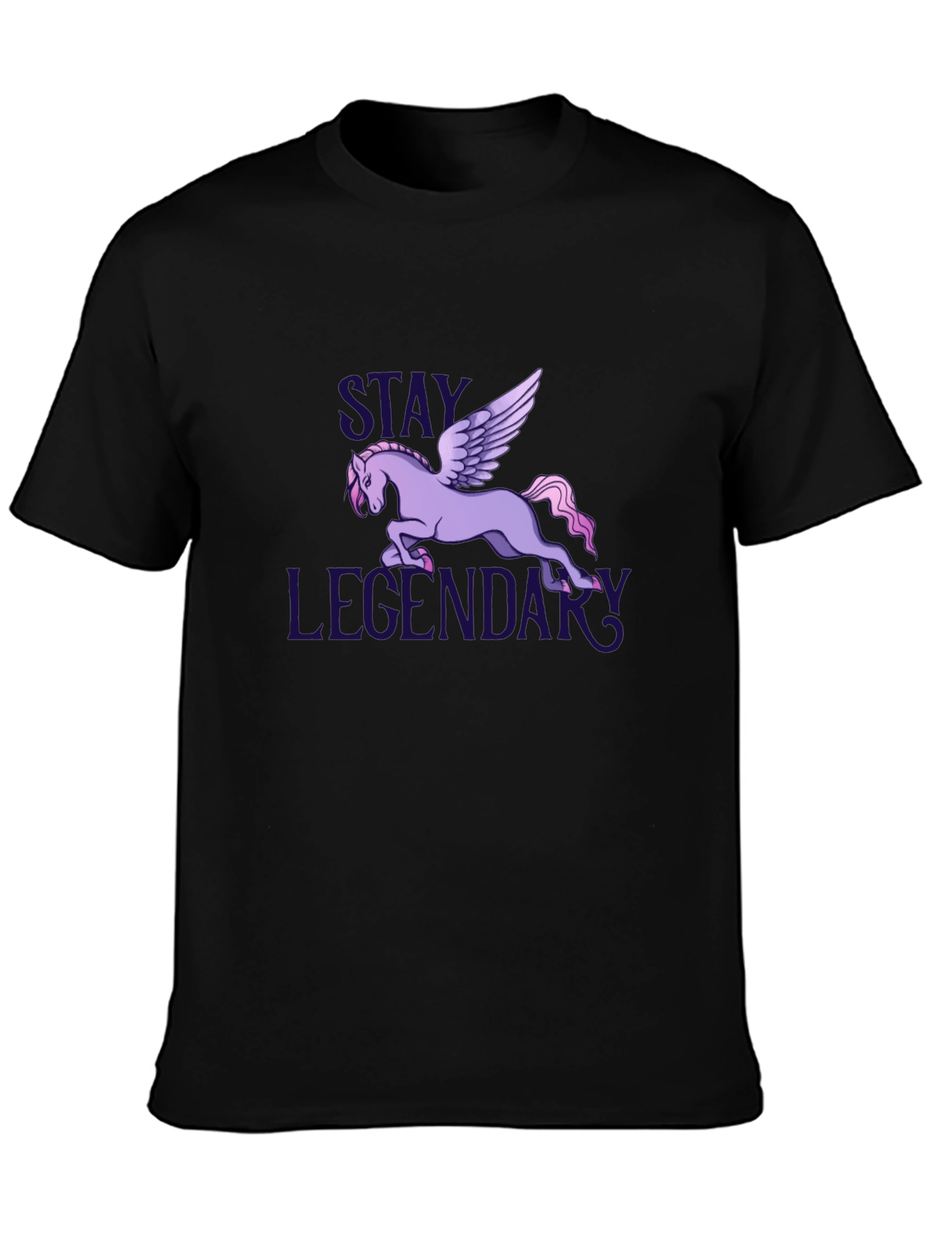 Stay Legendary Pegasus Graphic T-Shirt - Black