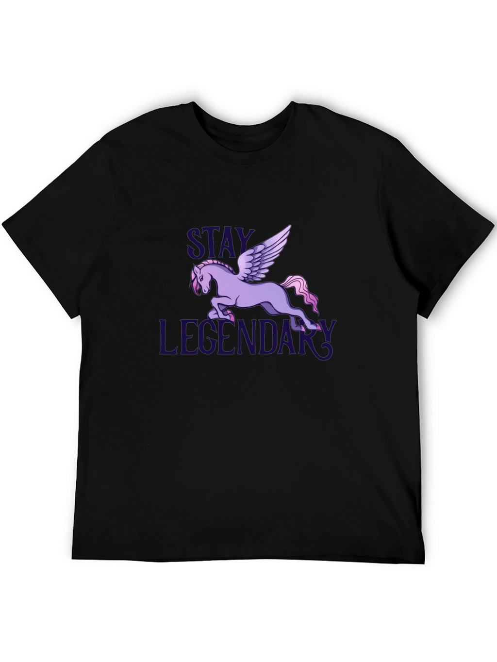 Stay Legendary Pegasus Graphic T-Shirt - Black