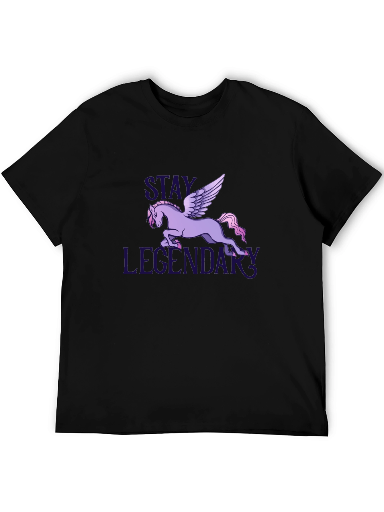 Stay Legendary Pegasus Graphic T-Shirt - Black