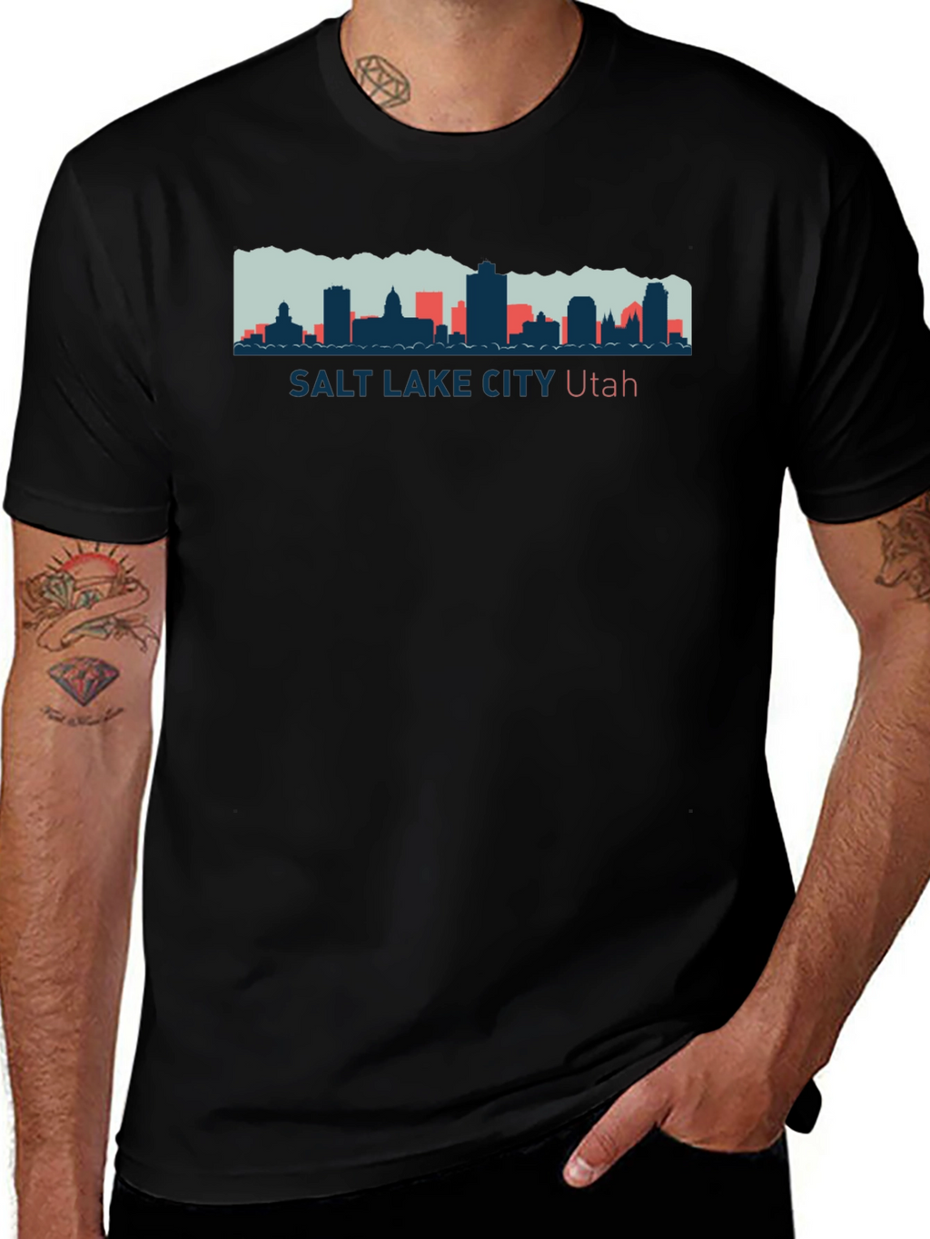 Salt Lake City Utah Skyline T-Shirt