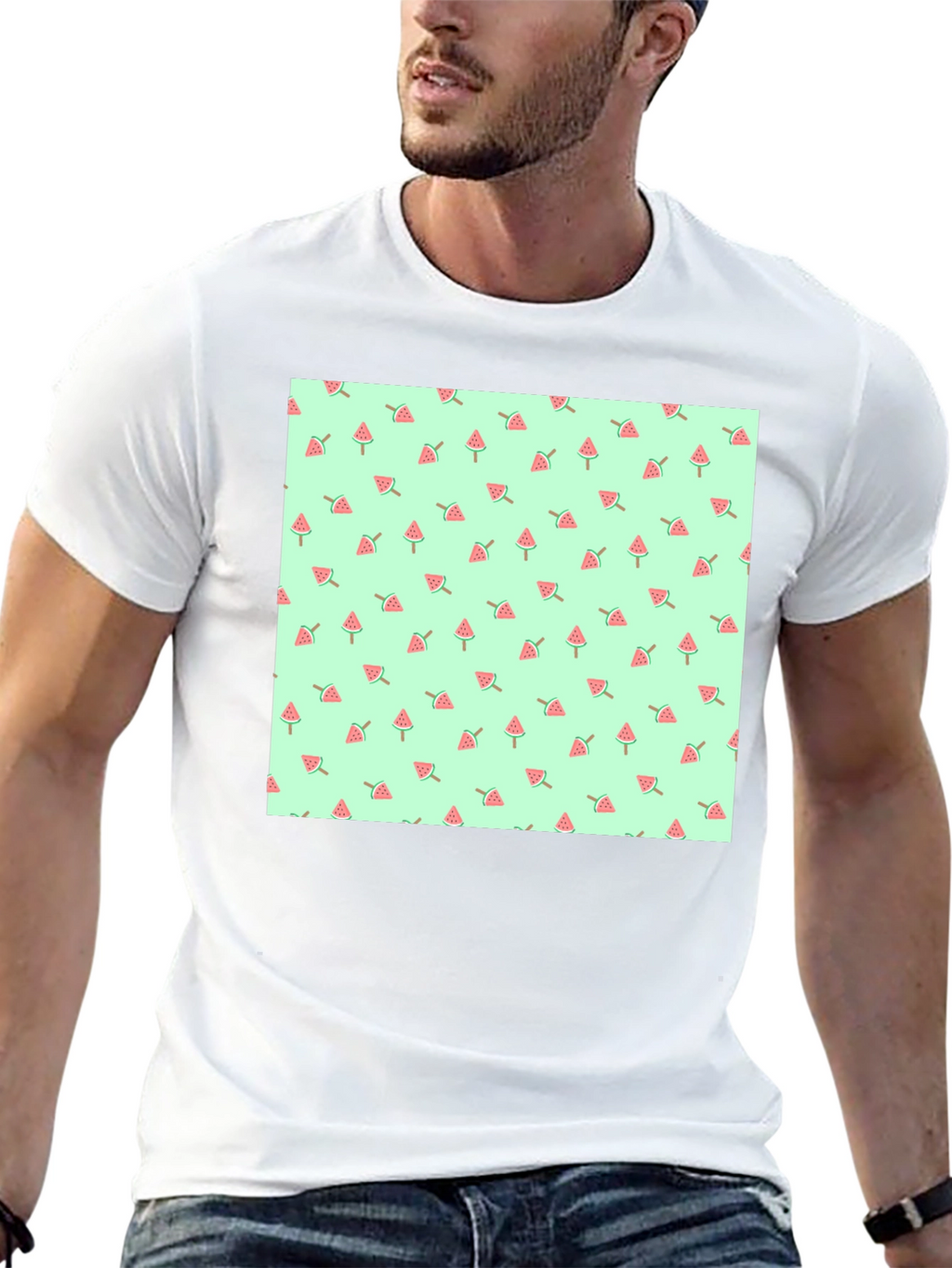 Watermelon Popsicle Pattern Tee