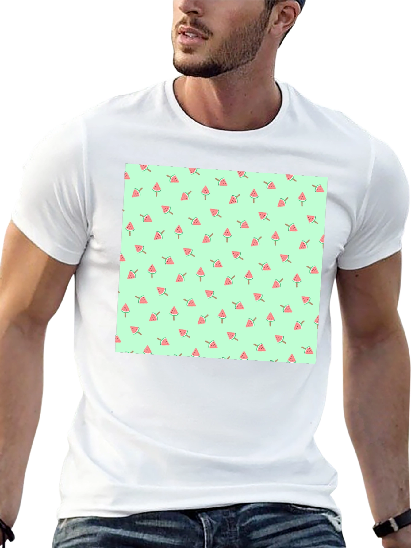 Watermelon Popsicle Pattern Tee
