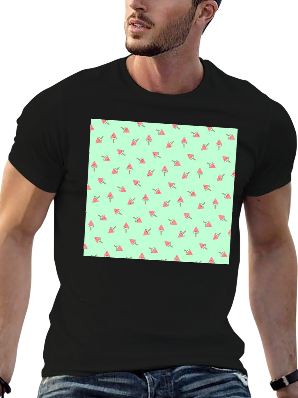 Watermelon Popsicle Pattern Tee