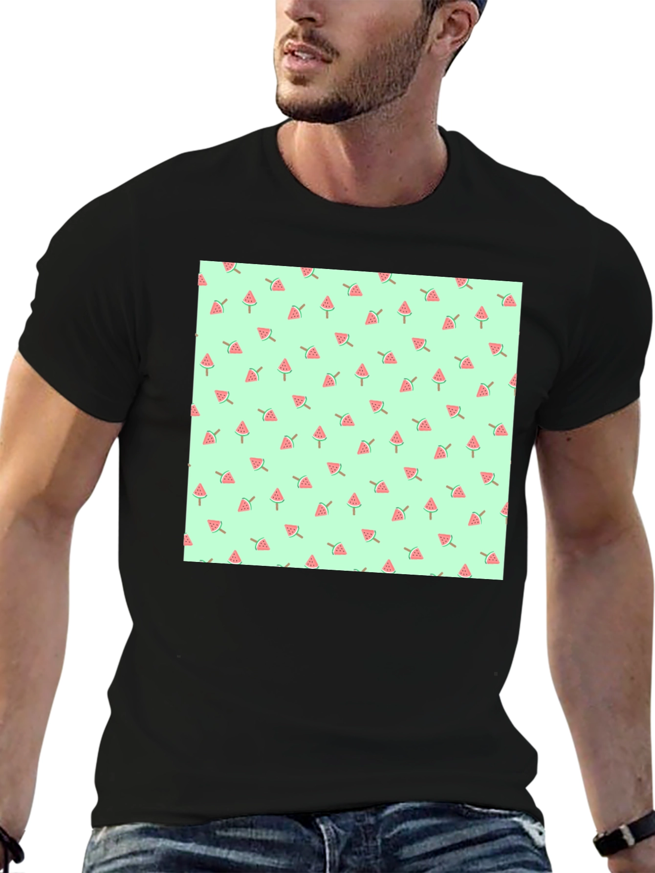 Watermelon Popsicle Pattern Tee
