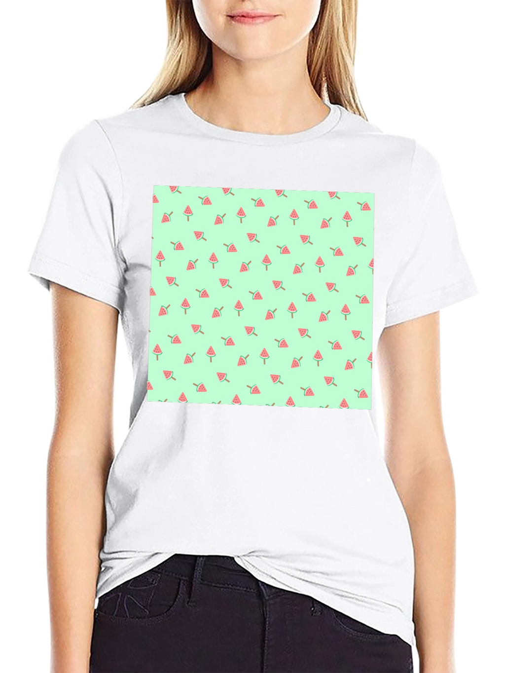 Watermelon Popsicle Pattern Tee