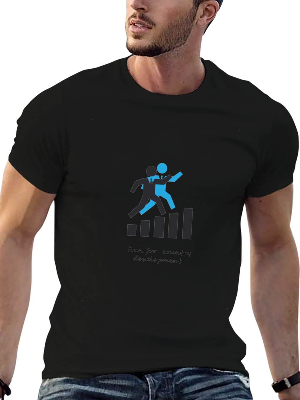 Run For Country Development Graphic T-Shirt