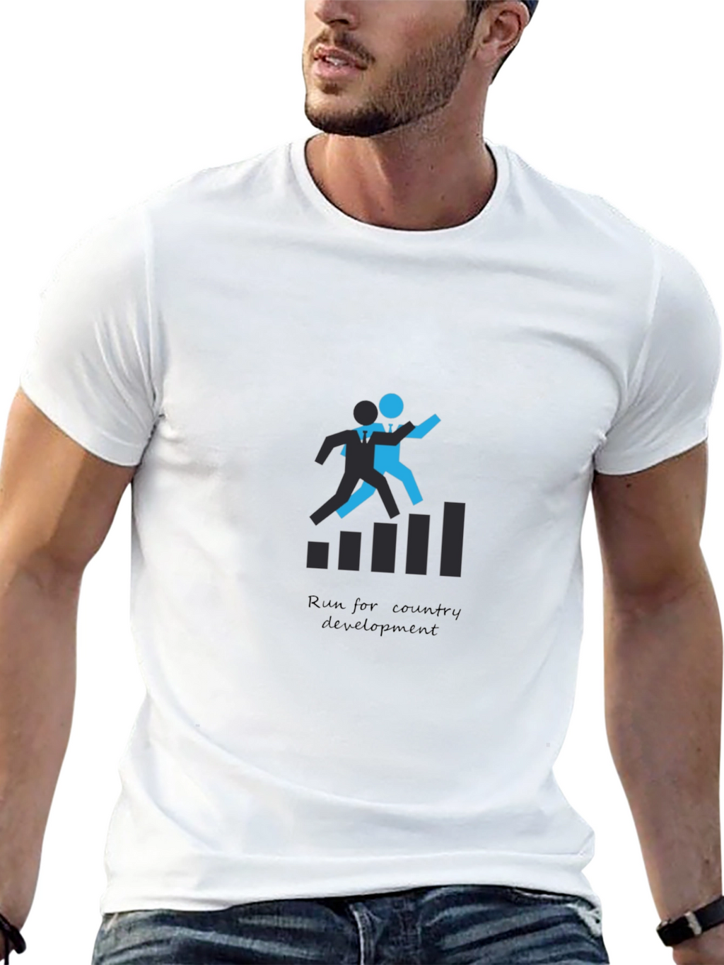 Run For Country Development Graphic T-Shirt