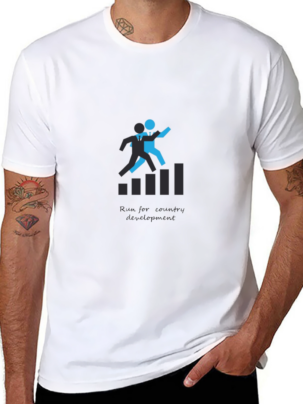 Run For Country Development Graphic T-Shirt