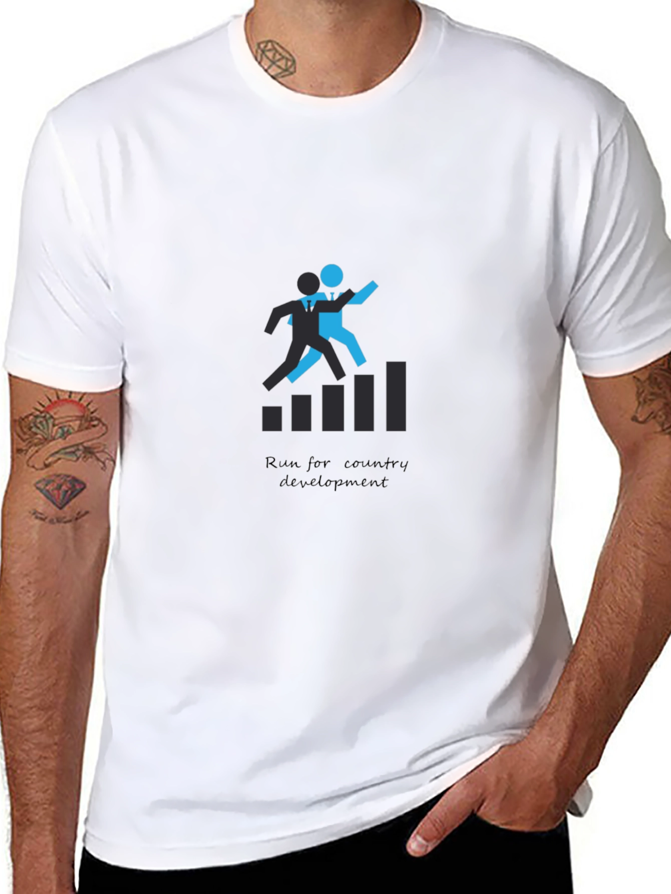 Run For Country Development Graphic T-Shirt
