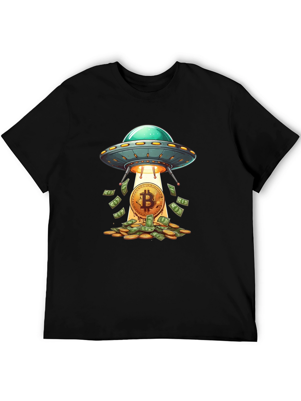 UFO Bitcoin T-Shirt - Crypto Space Tee