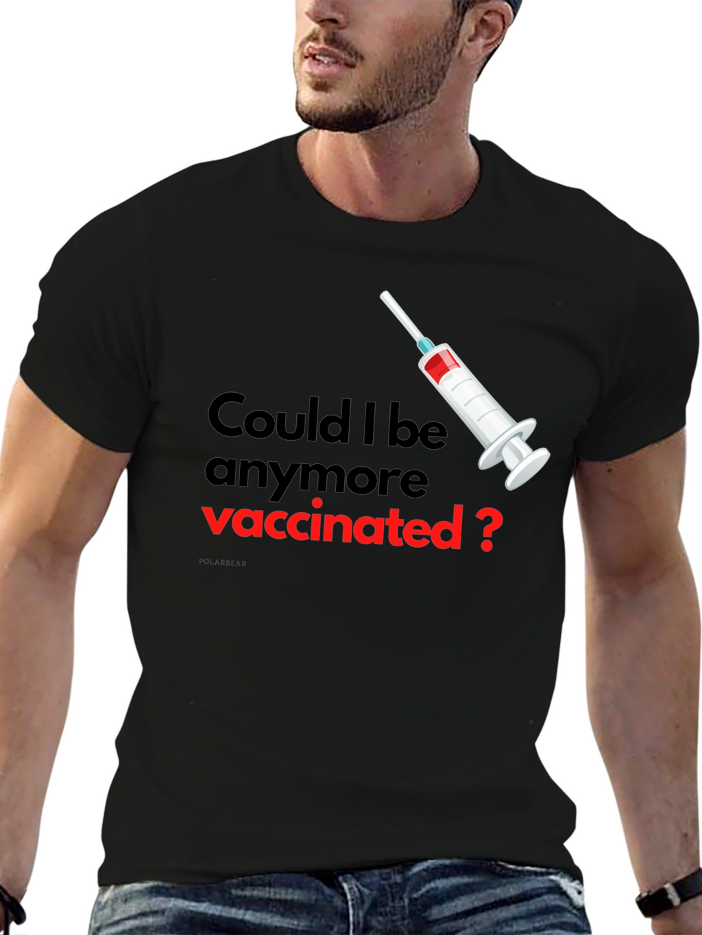 Vaccinated Graphic Tee - Unisex Black T-Shirt