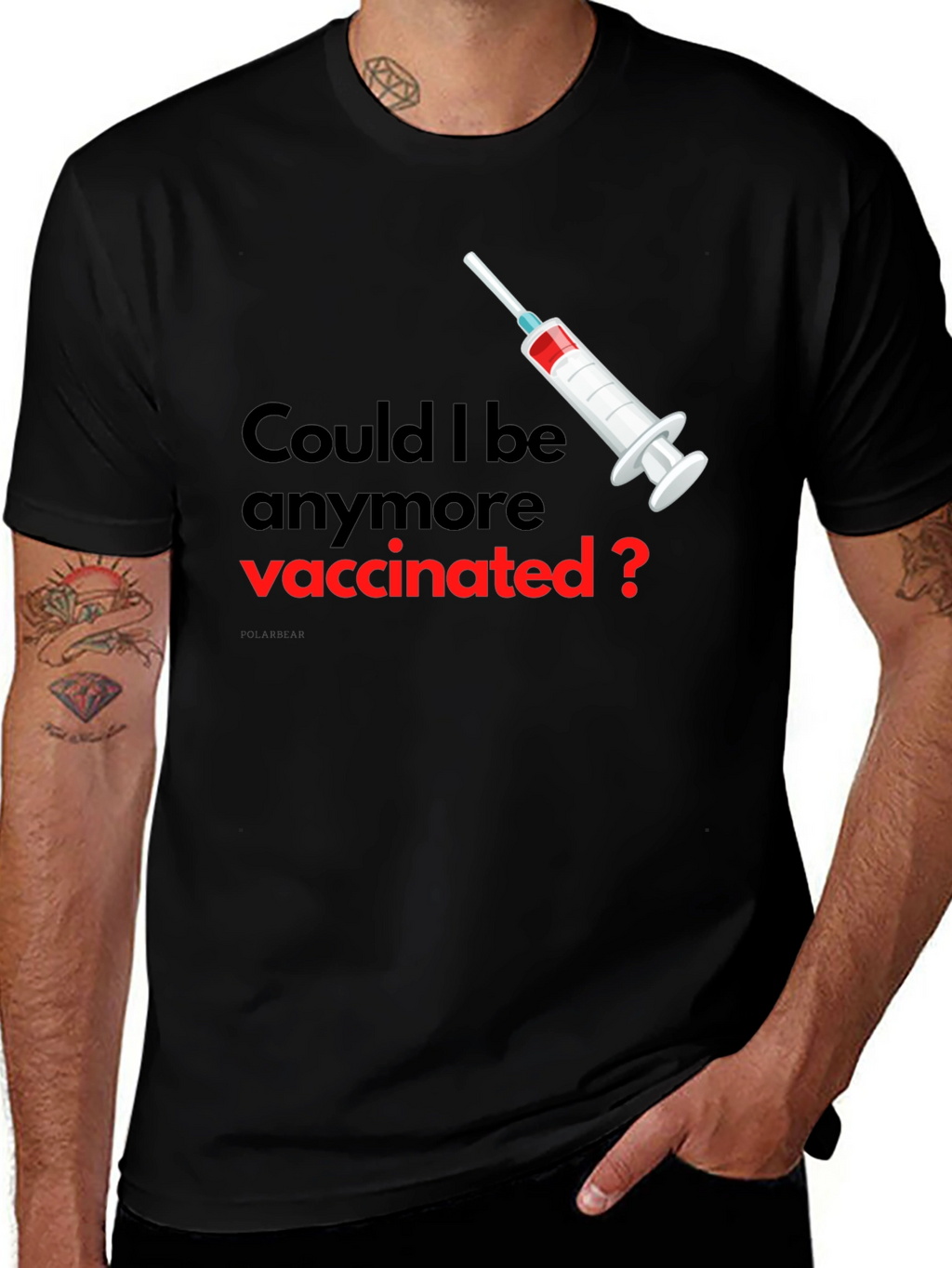 Vaccinated Graphic Tee - Unisex Black T-Shirt