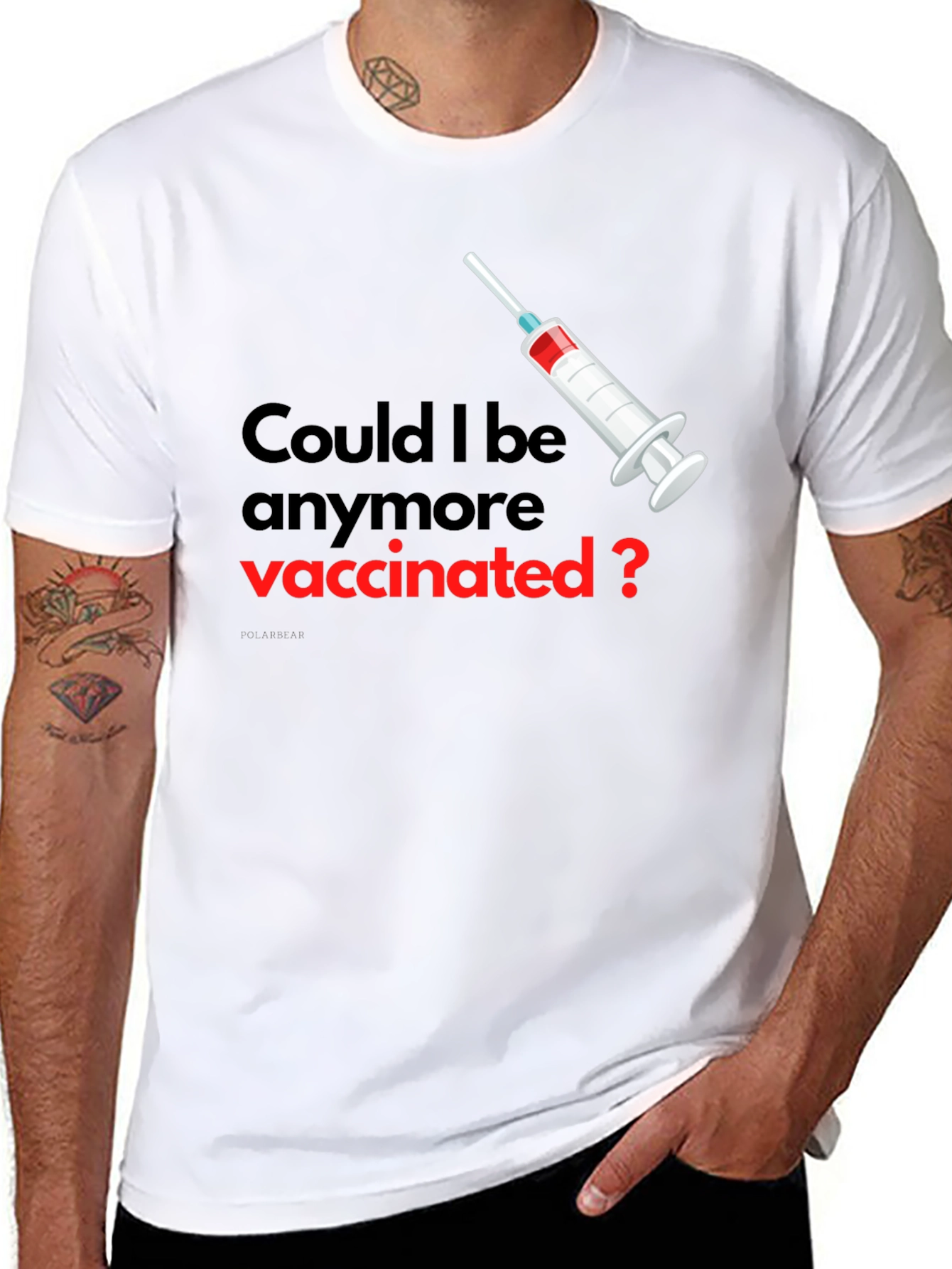 Vaccinated Graphic Tee - Unisex Black T-Shirt