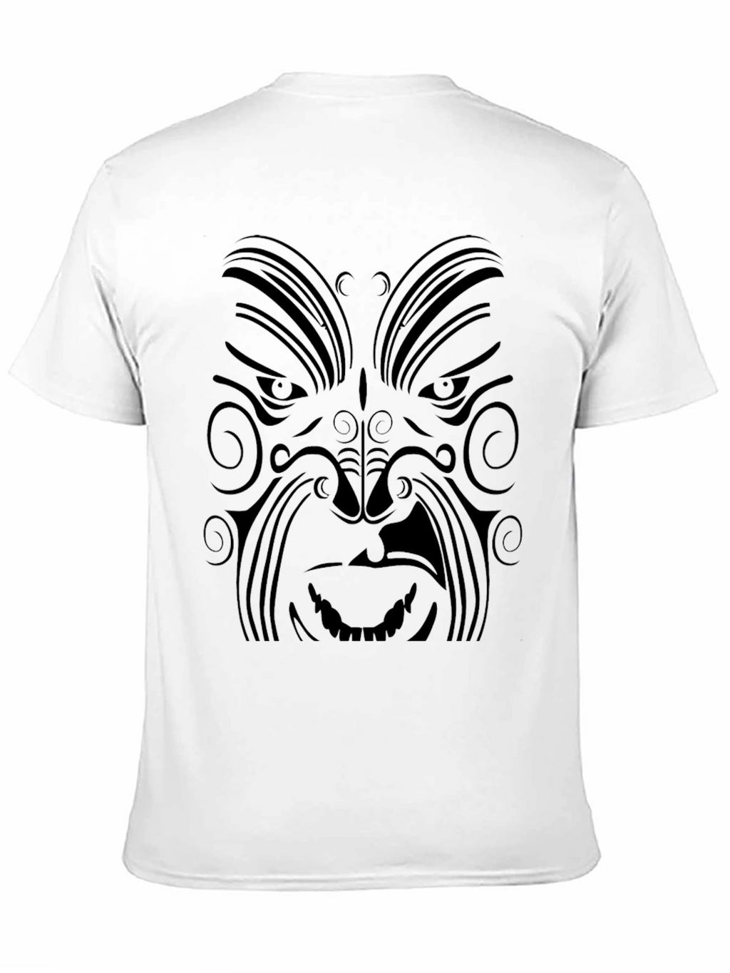 Tribal Face Graphic Black T-Shirt - Mens Style
