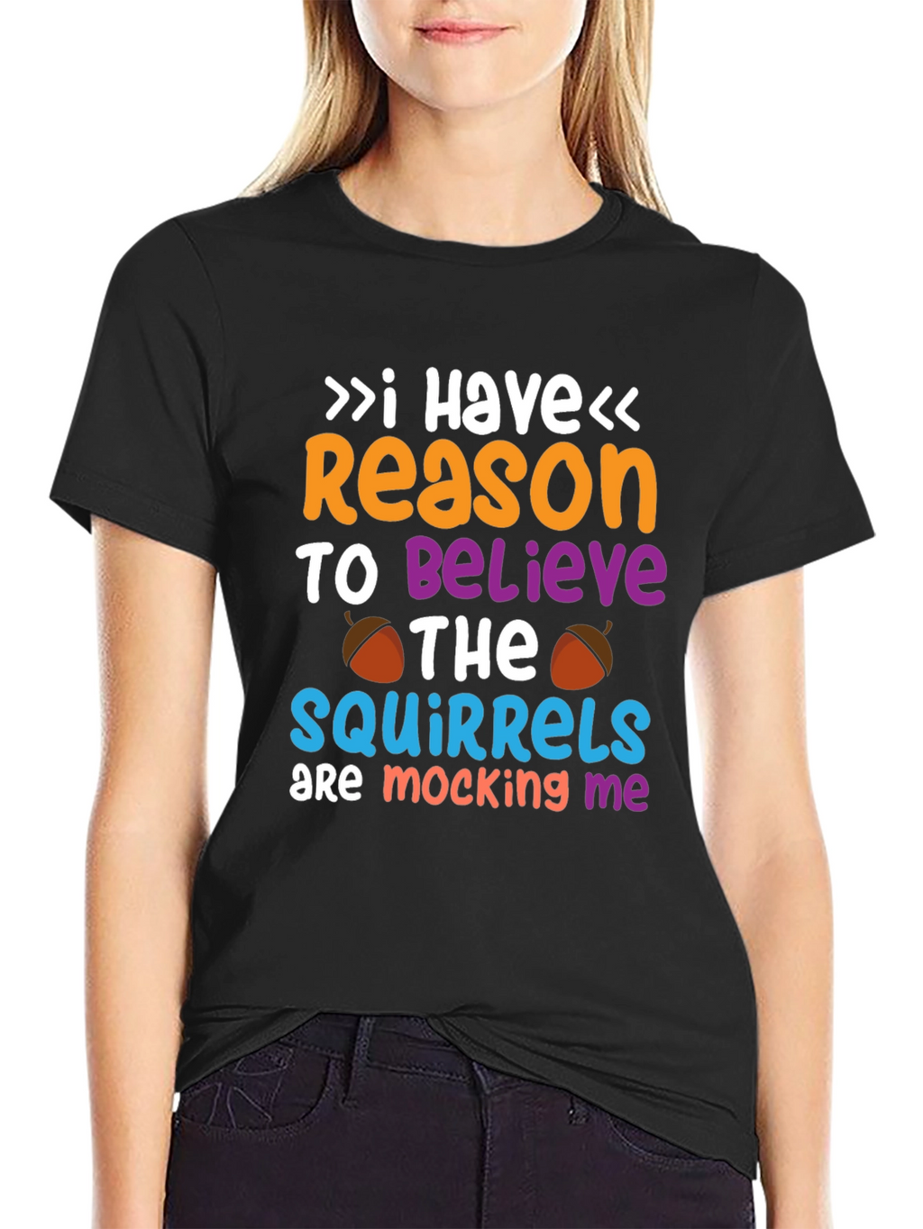 Funny Squirrel Mocking Graphic T-Shirt