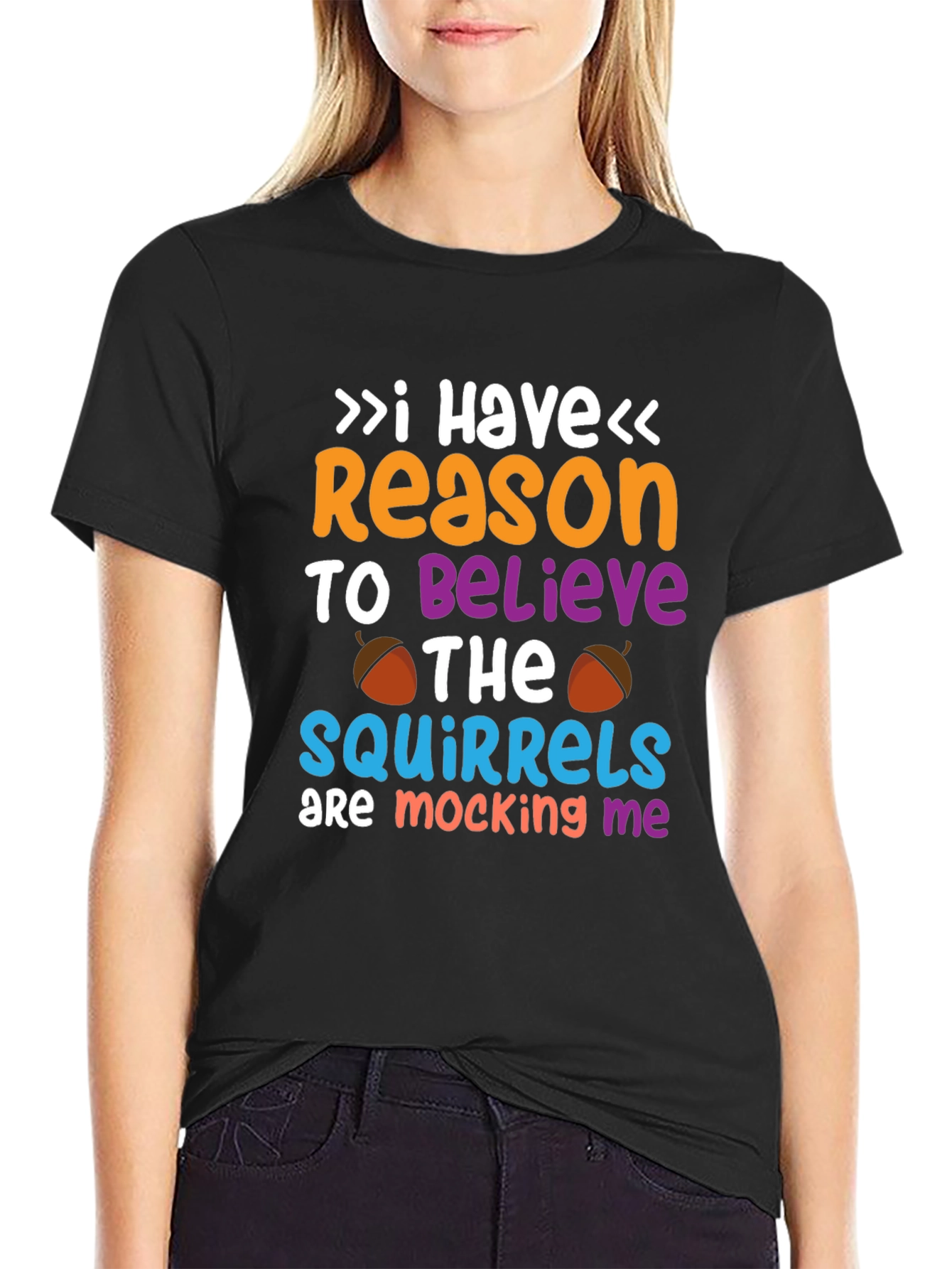 Funny Squirrel Mocking Graphic T-Shirt