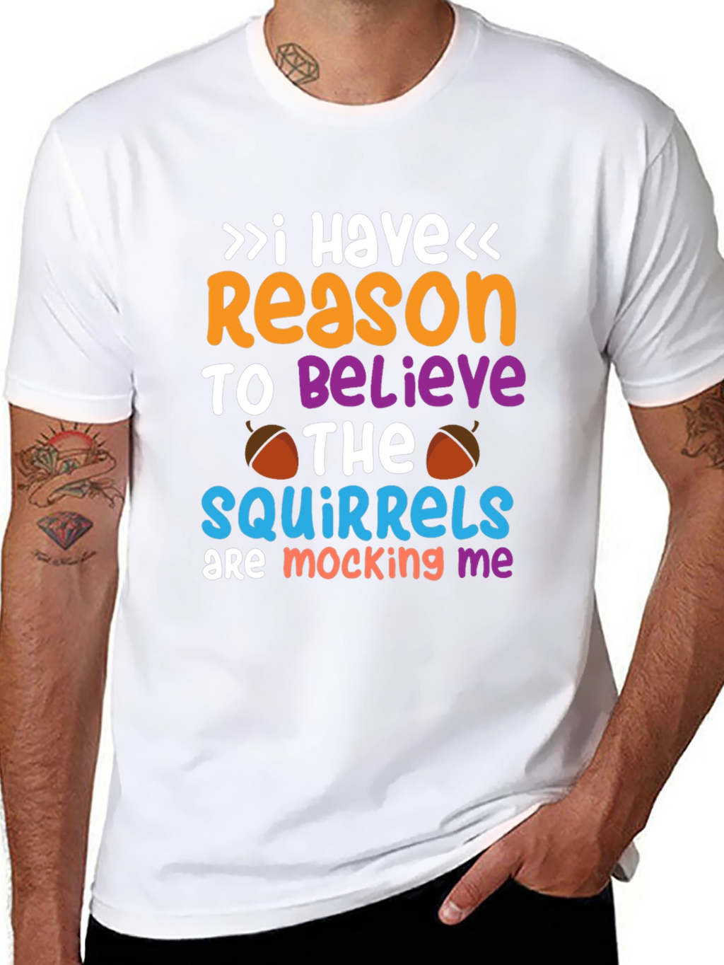 Funny Squirrel Mocking Graphic T-Shirt