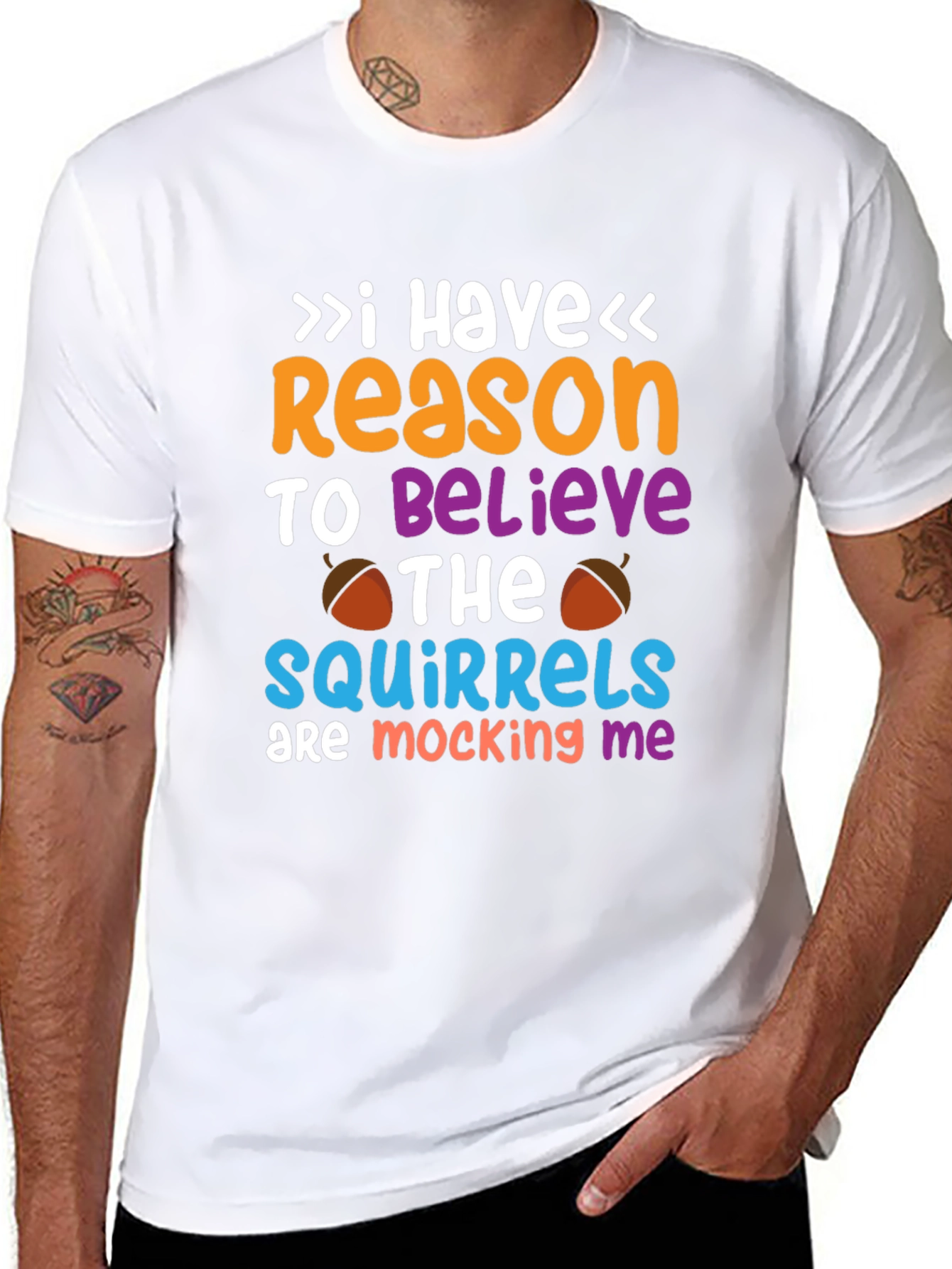 Funny Squirrel Mocking Graphic T-Shirt