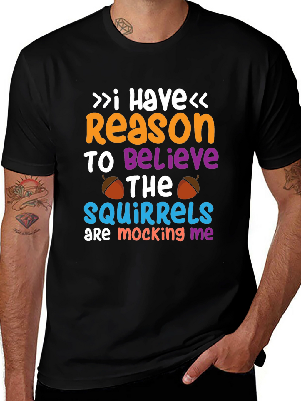 Funny Squirrel Mocking Graphic T-Shirt