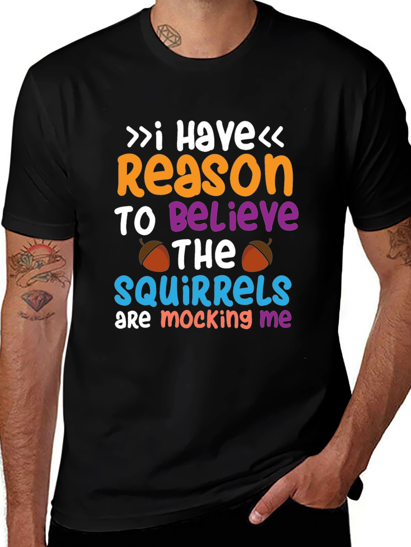 Funny Squirrel Mocking Graphic T-Shirt