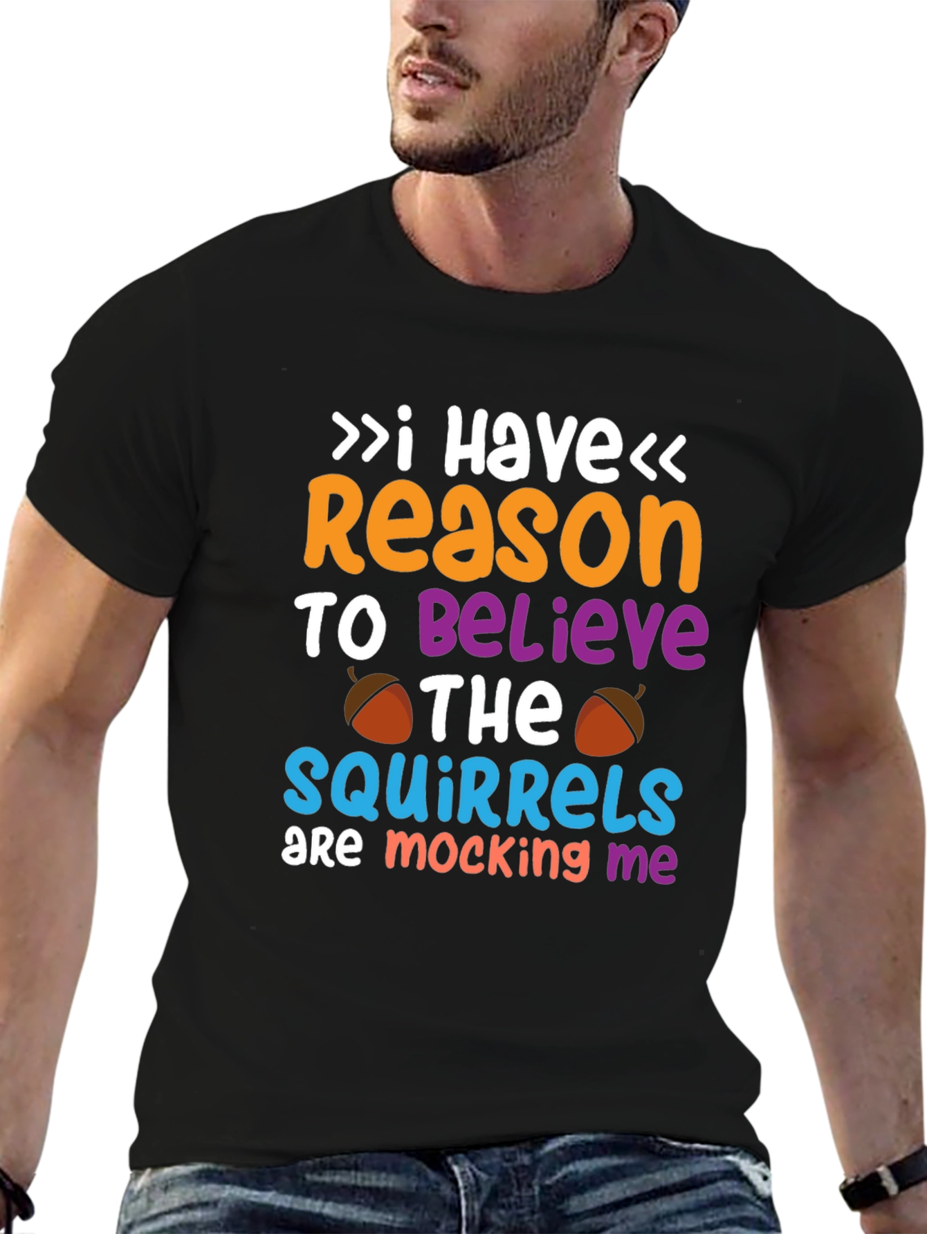 Funny Squirrel Mocking Graphic T-Shirt