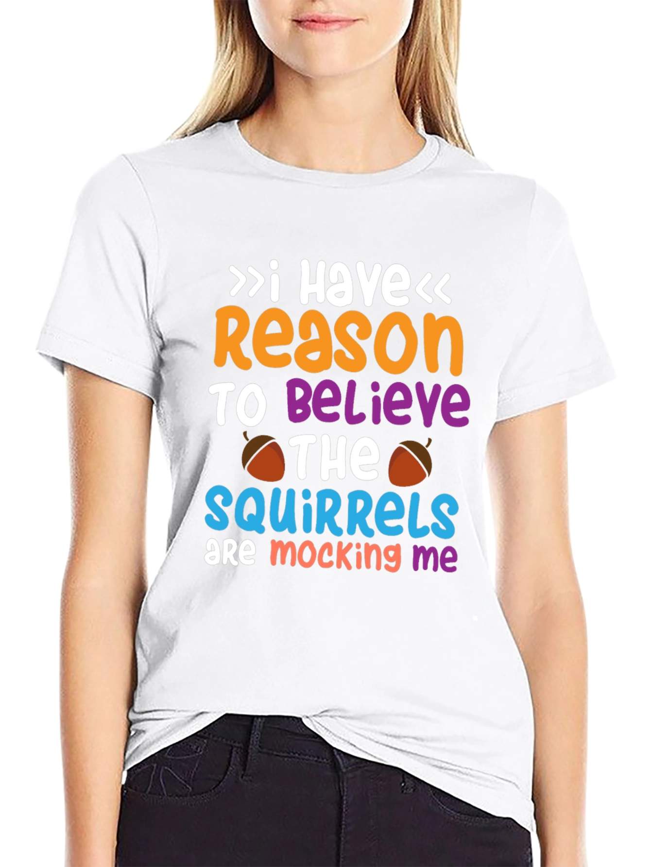 Funny Squirrel Mocking Graphic T-Shirt