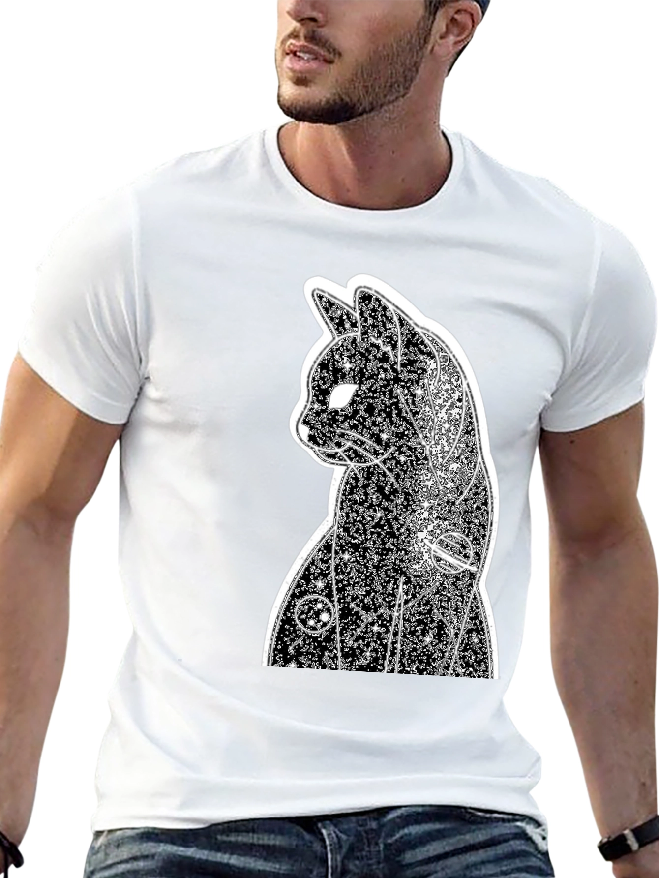 Cosmic Cat Black T-Shirt