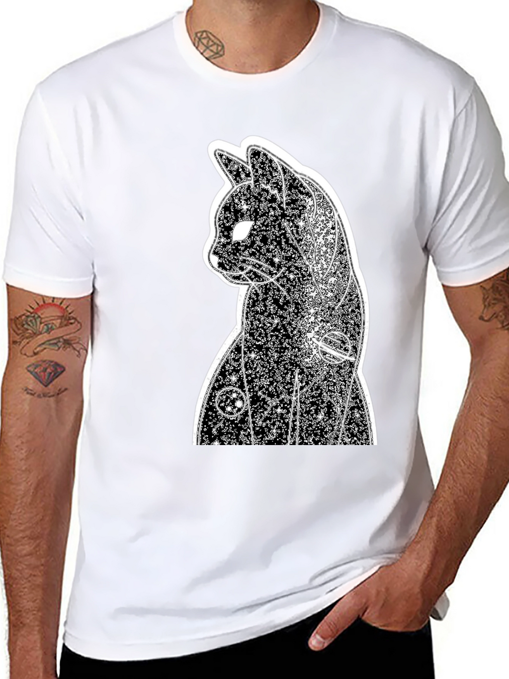 Cosmic Cat Black T-Shirt