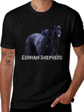 Black German Shepherd Dog Graphic T-Shirt