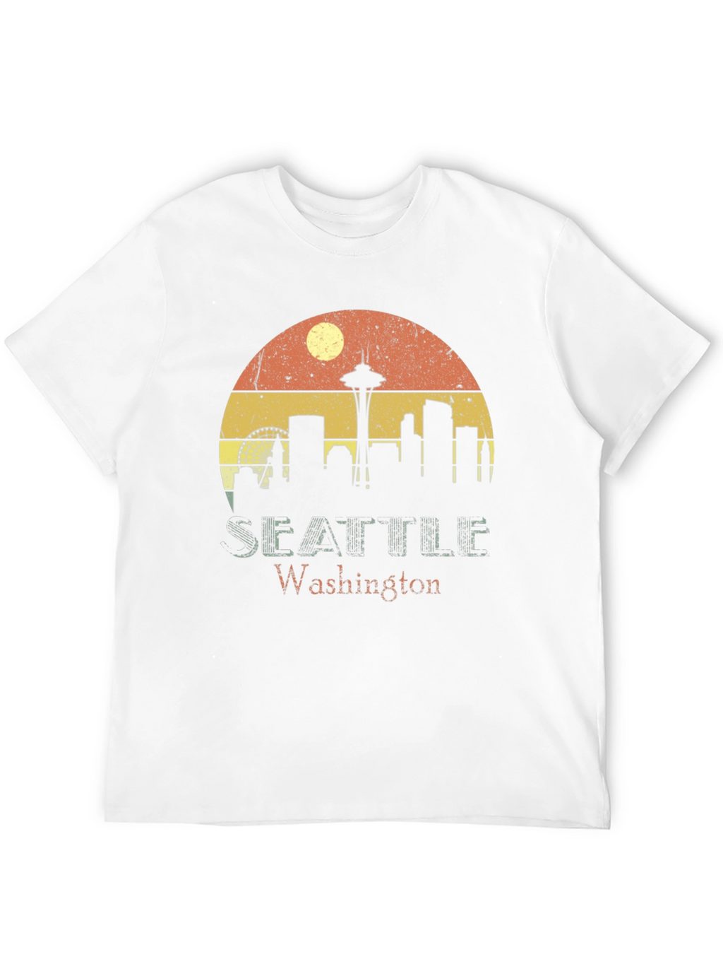Seattle Washington Skyline Retro T-Shirt
