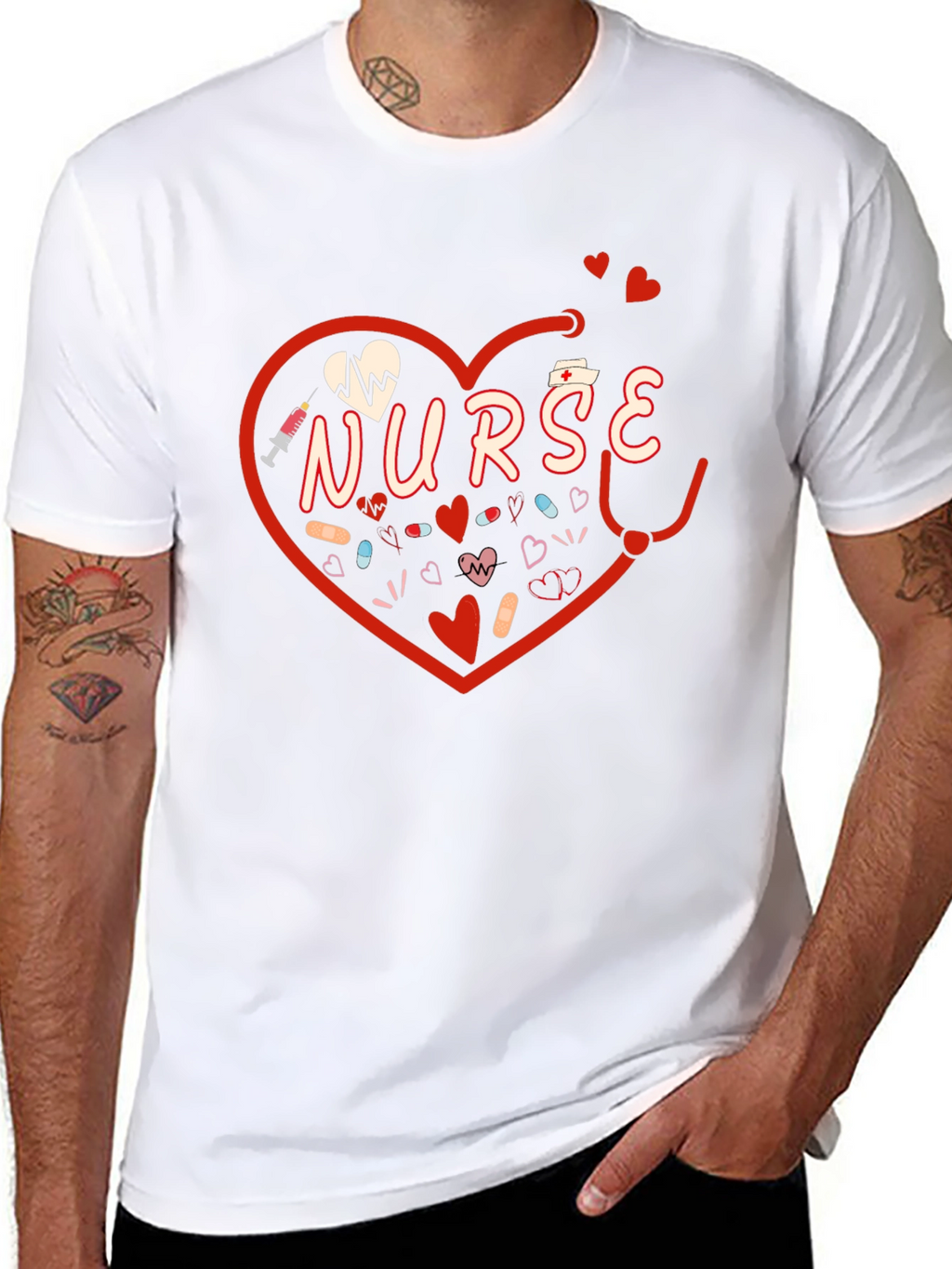 Nurse Heart Graphic Tee