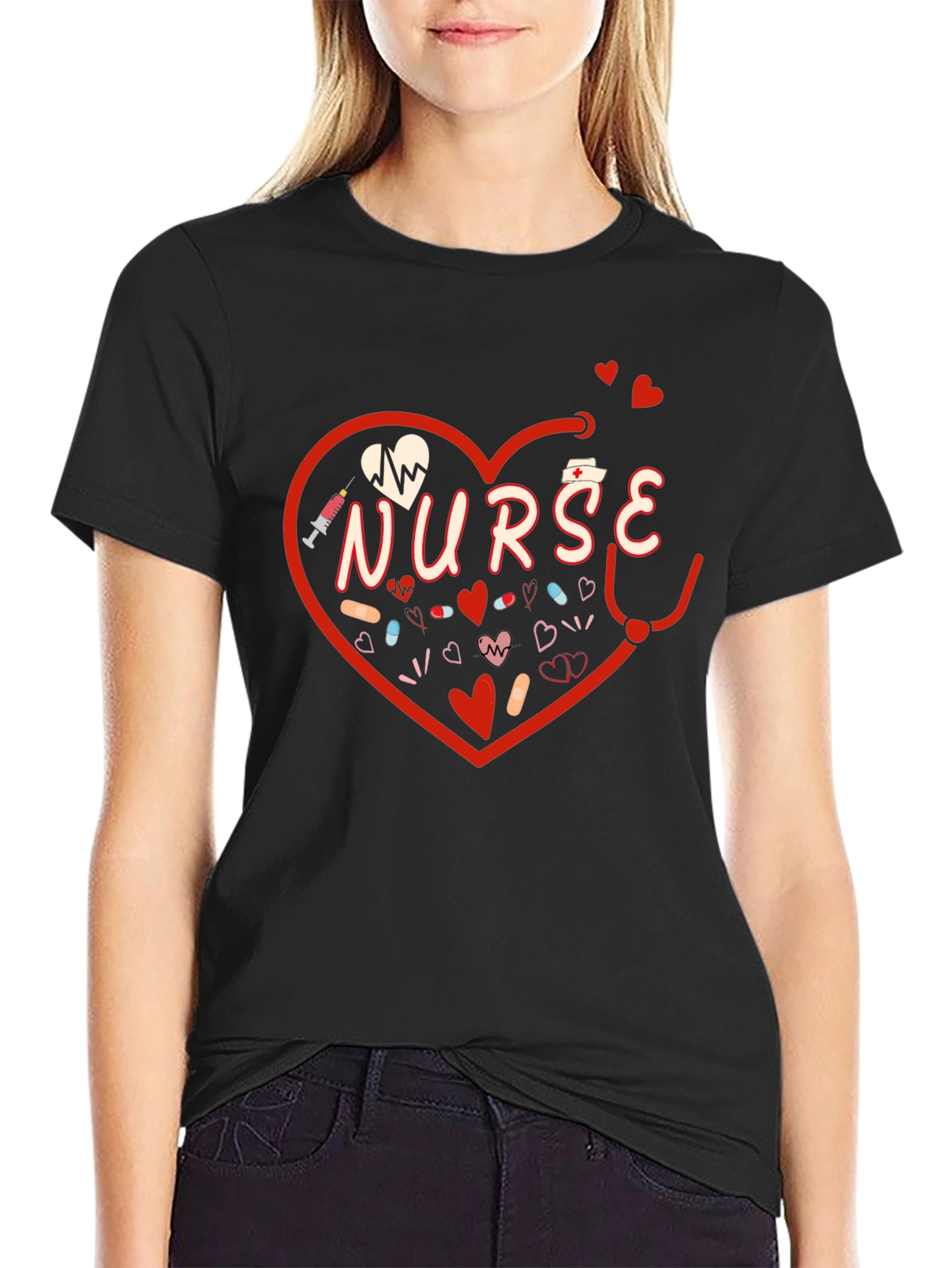 Nurse Heart Graphic Tee