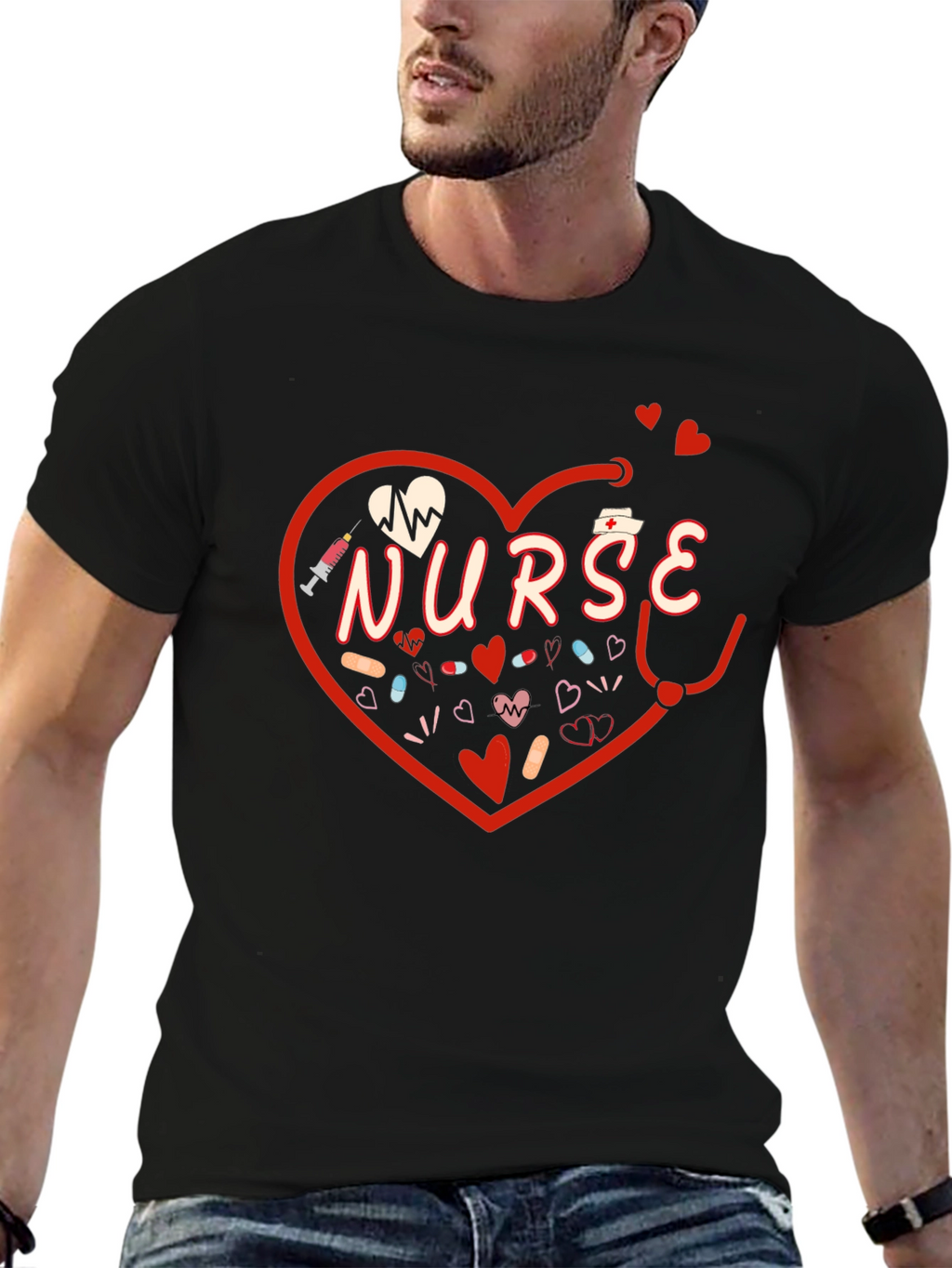 Nurse Heart Graphic Tee