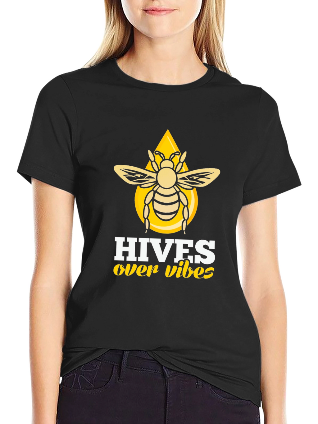 Hives Over Vibes T-Shirt - Honeybee Graphic Tee