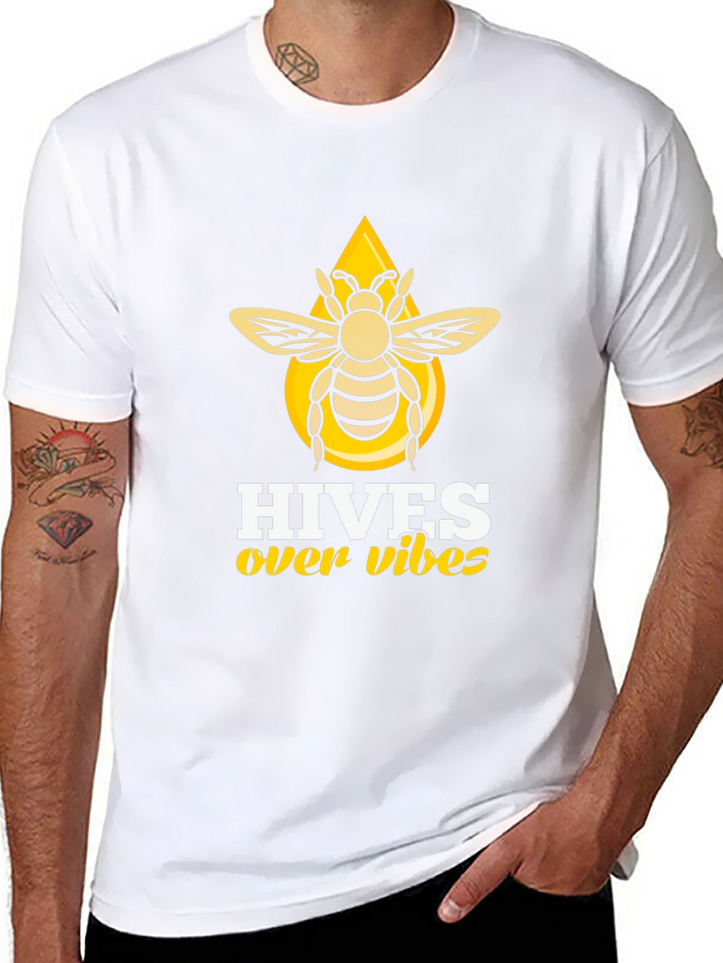 Hives Over Vibes T-Shirt - Honeybee Graphic Tee