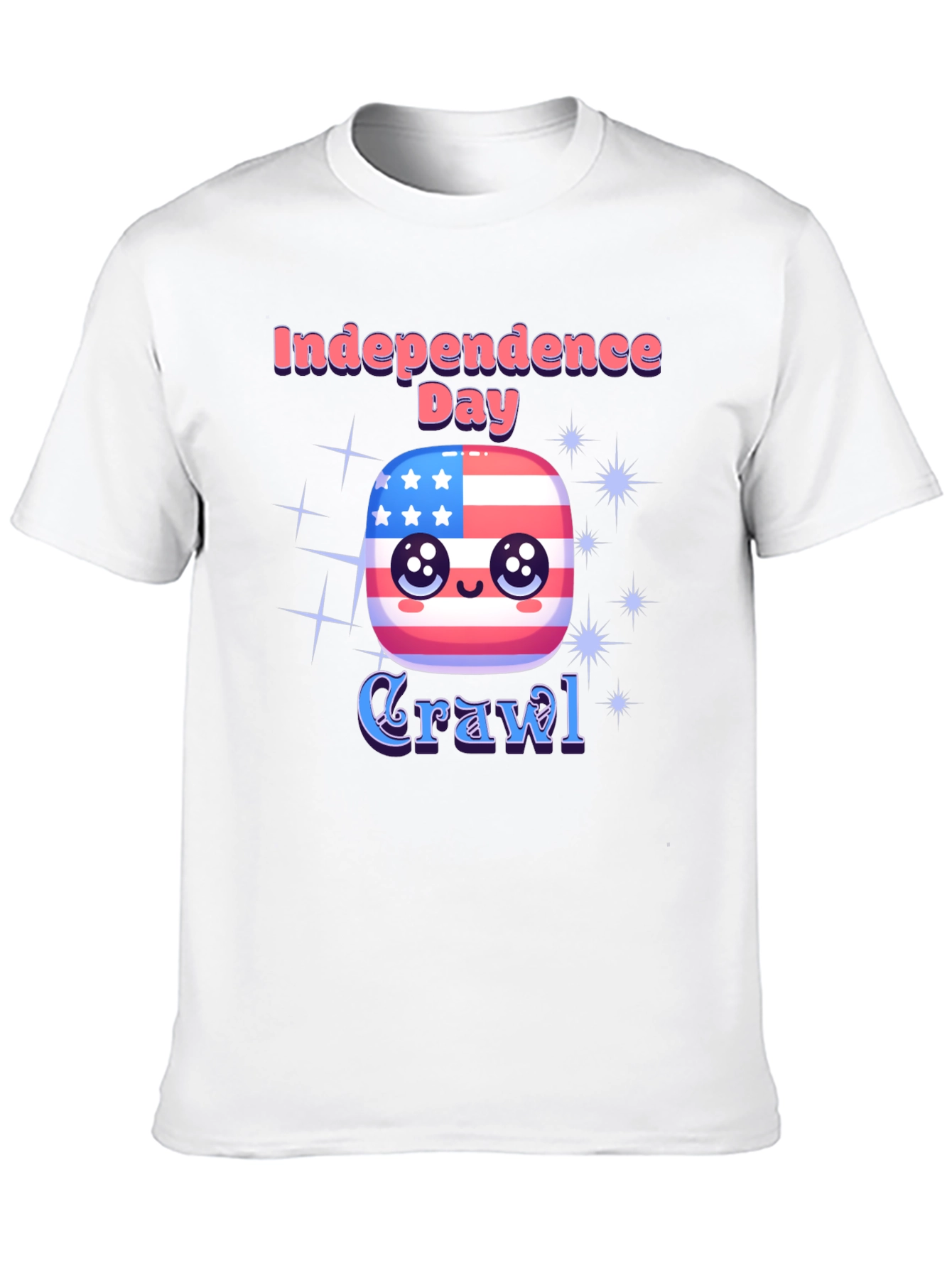 Independence Day Crawl T-Shirt - Patriotic Party Tee