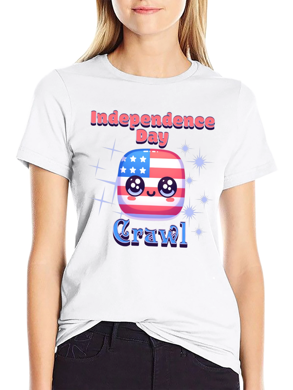 Independence Day Crawl T-Shirt - Patriotic Party Tee