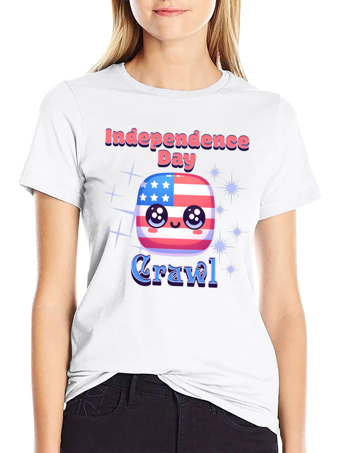 Independence Day Crawl T-Shirt - Patriotic Party Tee