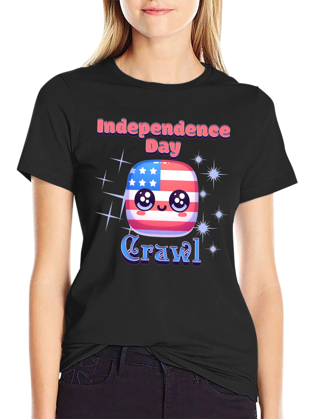 Independence Day Crawl T-Shirt - Patriotic Party Tee