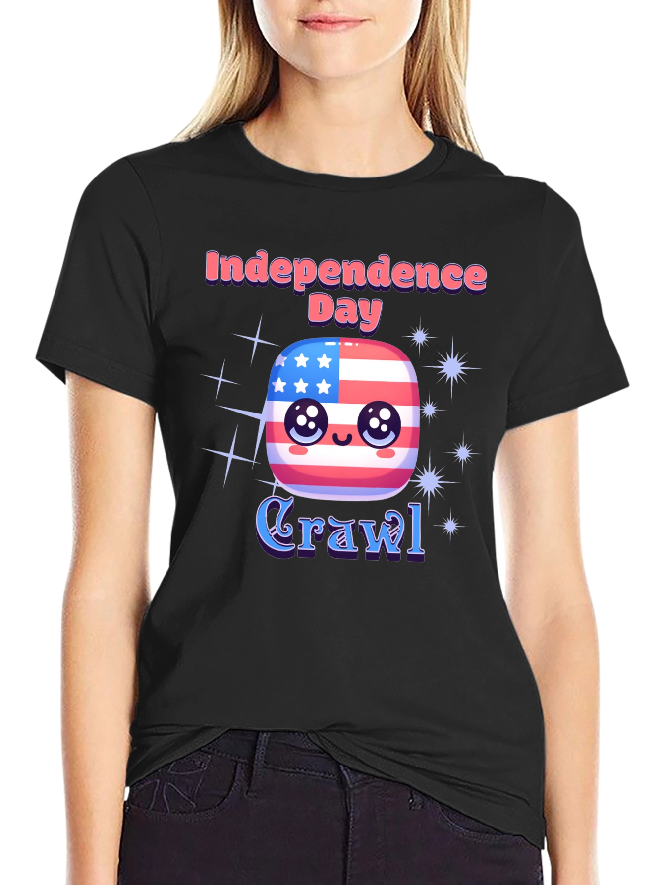 Independence Day Crawl T-Shirt - Patriotic Party Tee