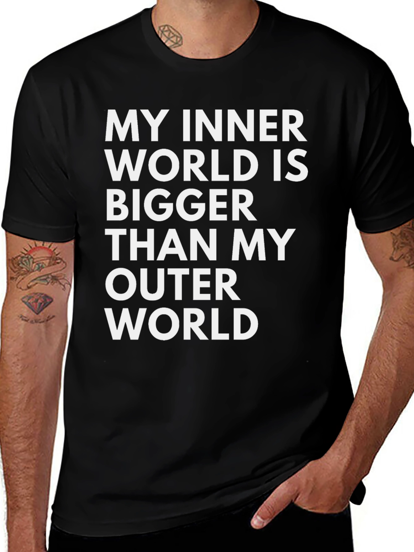 My Inner World T-Shirt - Black Graphic Tee