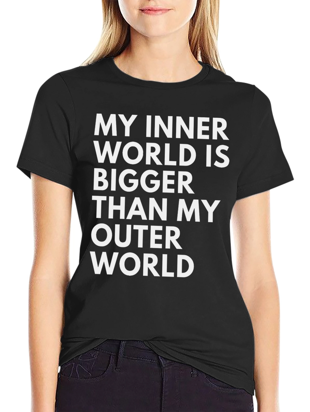 My Inner World T-Shirt - Black Graphic Tee